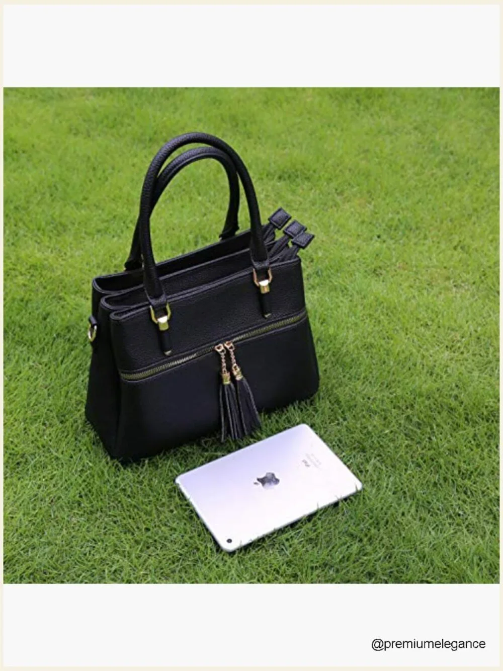 Medium Satchel Shoulder Handbags with Zipper Pockets, Leather Crossbody Purse